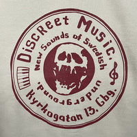 Discreet Music Sweatshirt (Sand color w. red print)