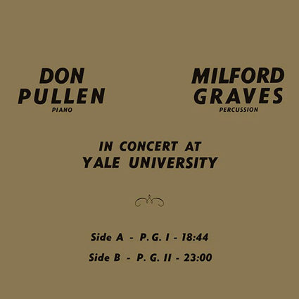 Milford Graves/Don Pullen - In Concert At Yale University LP
